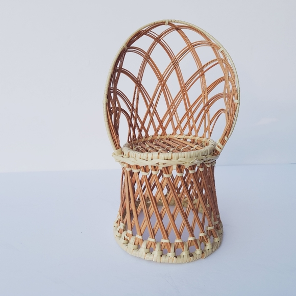Vintage peacock chair plant holder
